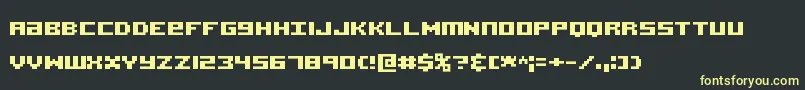 AcknowledgeTtBrk Font – Yellow Fonts on Black Background