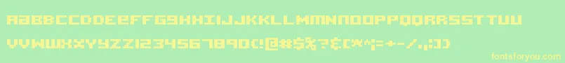 AcknowledgeTtBrk Font – Yellow Fonts on Green Background