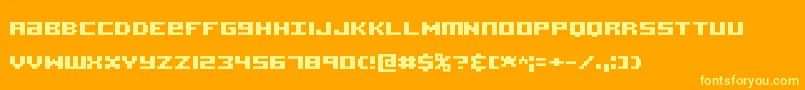 AcknowledgeTtBrk Font – Yellow Fonts on Orange Background