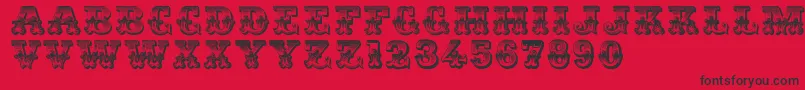 Romantiques Font – Black Fonts on Red Background