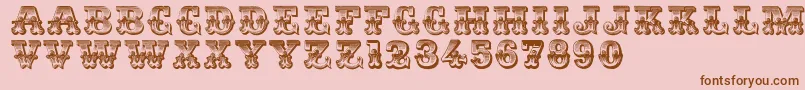 Romantiques Font – Brown Fonts on Pink Background