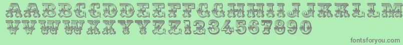 Romantiques Font – Gray Fonts on Green Background