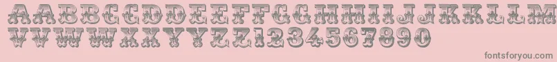 Romantiques Font – Gray Fonts on Pink Background