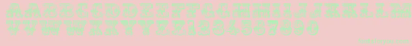 Romantiques Font – Green Fonts on Pink Background