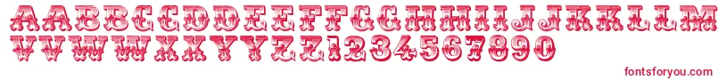 Romantiques Font – Red Fonts on White Background