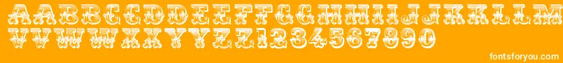 Romantiques Font – White Fonts on Orange Background