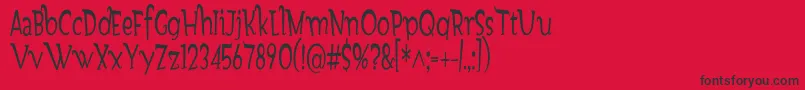 Gondoliere Font – Black Fonts on Red Background