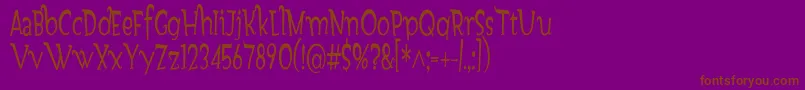 Gondoliere Font – Brown Fonts on Purple Background