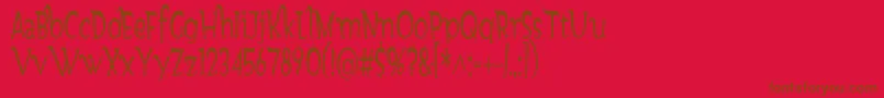 Gondoliere Font – Brown Fonts on Red Background