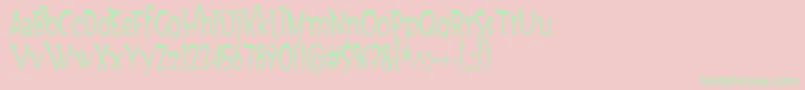 Gondoliere Font – Green Fonts on Pink Background