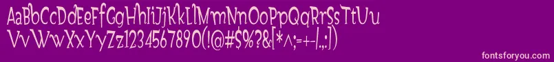 Gondoliere Font – Pink Fonts on Purple Background