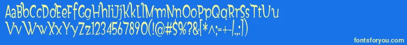 Gondoliere Font – Yellow Fonts on Blue Background