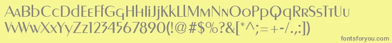 Metropol95 Font – Gray Fonts on Yellow Background