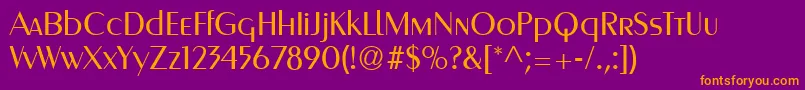 Metropol95 Font – Orange Fonts on Purple Background