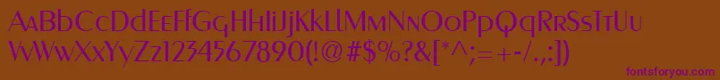 Metropol95 Font – Purple Fonts on Brown Background
