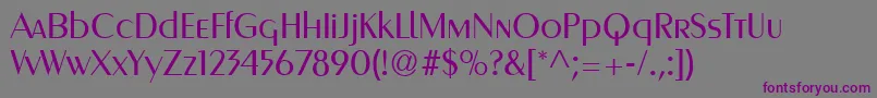 Metropol95 Font – Purple Fonts on Gray Background
