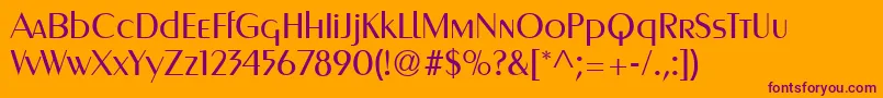 Metropol95 Font – Purple Fonts on Orange Background