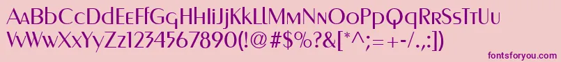 Metropol95 Font – Purple Fonts on Pink Background