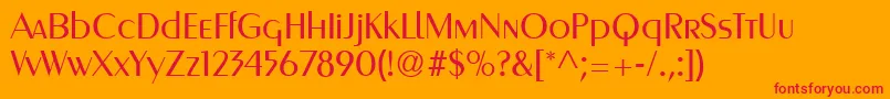 Metropol95 Font – Red Fonts on Orange Background