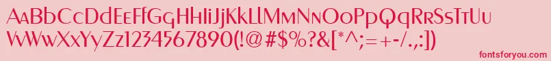 Metropol95 Font – Red Fonts on Pink Background