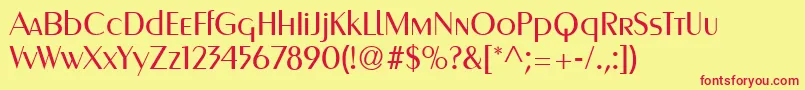 Metropol95 Font – Red Fonts on Yellow Background