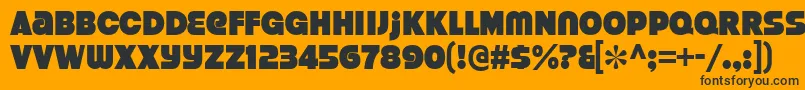 StrenuousBl Font – Black Fonts on Orange Background