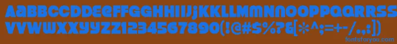 Czcionka StrenuousBl – niebieskie czcionki na brązowym tle