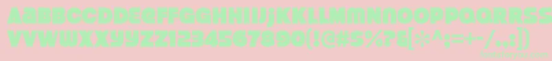 フォントStrenuousBl – ピンクの背景に緑の文字
