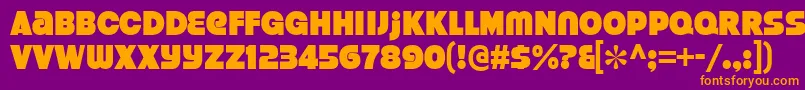 StrenuousBl Font – Orange Fonts on Purple Background