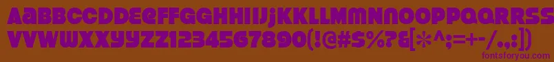 StrenuousBl Font – Purple Fonts on Brown Background