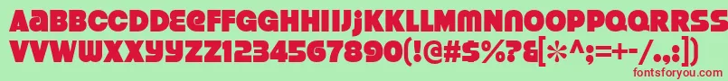StrenuousBl Font – Red Fonts on Green Background