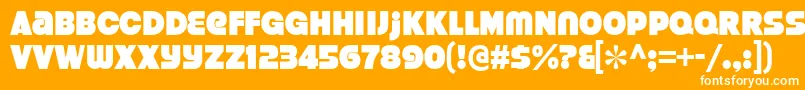 Weitere Informationen zur StrenuousBl-Schriftart StrenuousBl-Schriftart – Weiße Schriften auf orangefarbenem Hintergrund