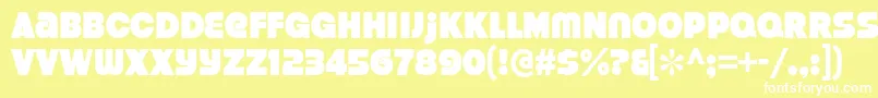 StrenuousBl Font – White Fonts on Yellow Background