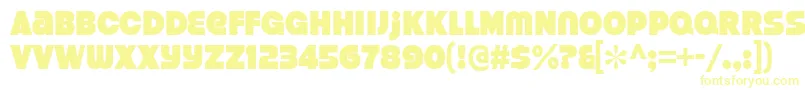 StrenuousBl Font – Yellow Fonts on White Background