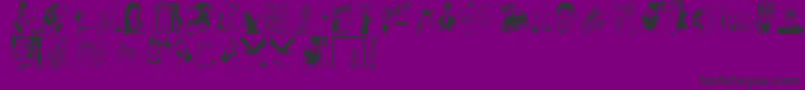 Pumpkins2006 Font – Black Fonts on Purple Background