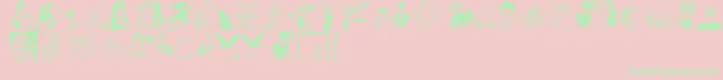Pumpkins2006 Font – Green Fonts on Pink Background