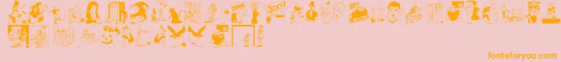 Pumpkins2006 Font – Orange Fonts on Pink Background