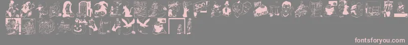 Pumpkins2006 Font – Pink Fonts on Gray Background