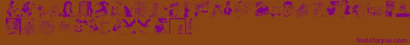 Pumpkins2006 Font – Purple Fonts on Brown Background