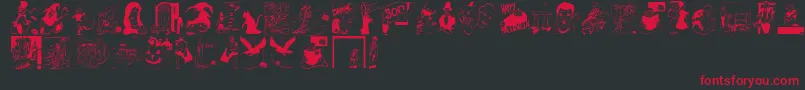 Pumpkins2006 Font – Red Fonts on Black Background