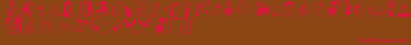 Pumpkins2006 Font – Red Fonts on Brown Background