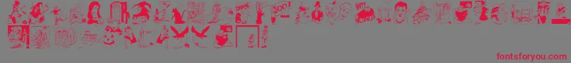 フォントPumpkins2006 – 赤い文字の灰色の背景