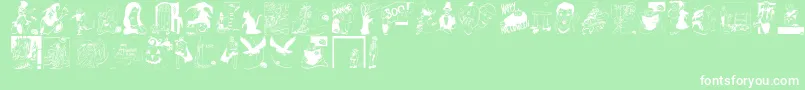 Pumpkins2006 Font – White Fonts on Green Background