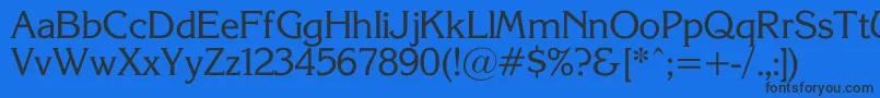 KorinnaSuRegular Font – Black Fonts on Blue Background