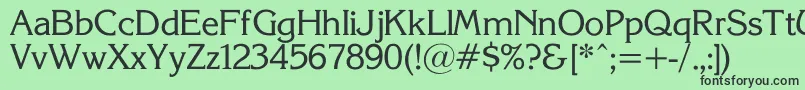 KorinnaSuRegular Font – Black Fonts on Green Background