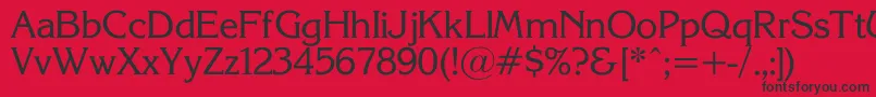 KorinnaSuRegular Font – Black Fonts on Red Background