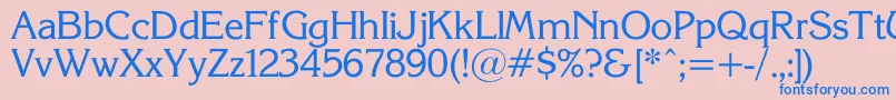 KorinnaSuRegular Font – Blue Fonts on Pink Background