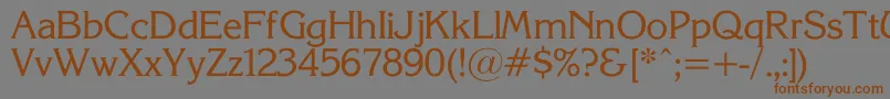 fuente KorinnaSuRegular – Fuentes Marrones Sobre Fondo Gris