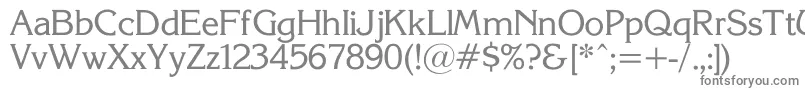 フォントKorinnaSuRegular – 白い背景に灰色の文字