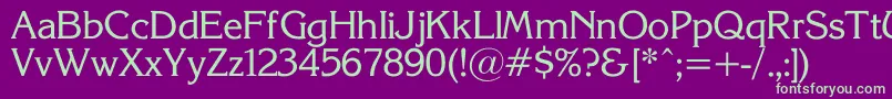 KorinnaSuRegular Font – Green Fonts on Purple Background